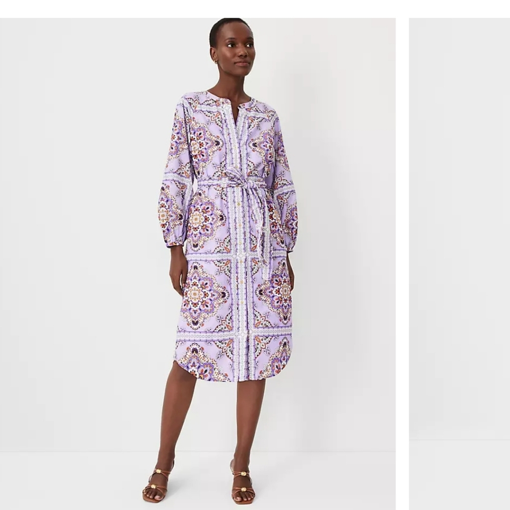 Ann Taylor Purple Paisley Dress